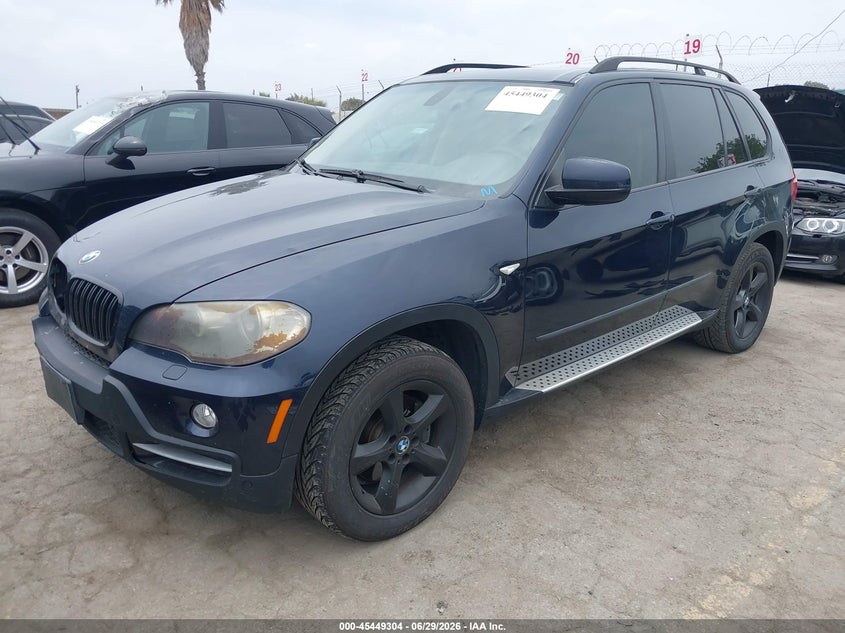 2007 BMW X5 VIN 5UXFE43517L011073 IAAI salvage auction — FRONT & REAR, Salvage (California), sold $275 on 2026-07-19 (photo 2)