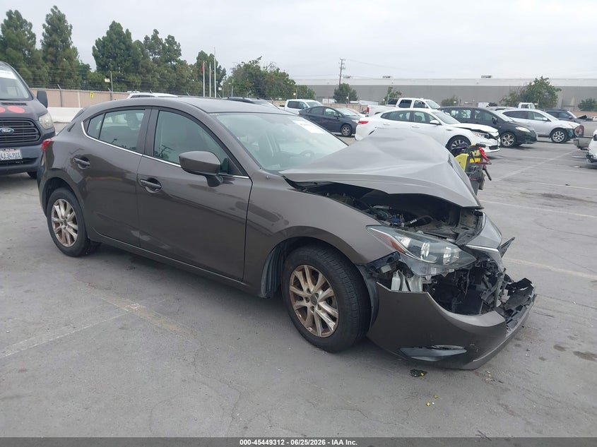 2016 Mazda 3 VIN 3MZBM1K7XGM239718 IAAI salvage auction — NORMAL WEAR, Salvage Title, sold $375 on 2026-08-01 (photo 1)