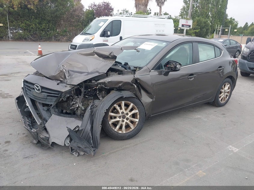2016 Mazda 3 VIN 3MZBM1K7XGM239718 IAAI salvage auction — NORMAL WEAR, Salvage Title, sold $375 on 2026-08-01 (photo 2)