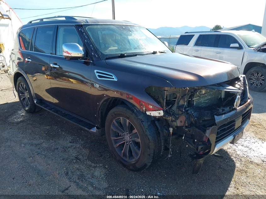 2018 Nissan Armada VIN JN8AY2NE1J9732555 IAAI salvage auction — FRONT END, Salvage Title, sold $7,800 on 2026-08-21 (photo 1)