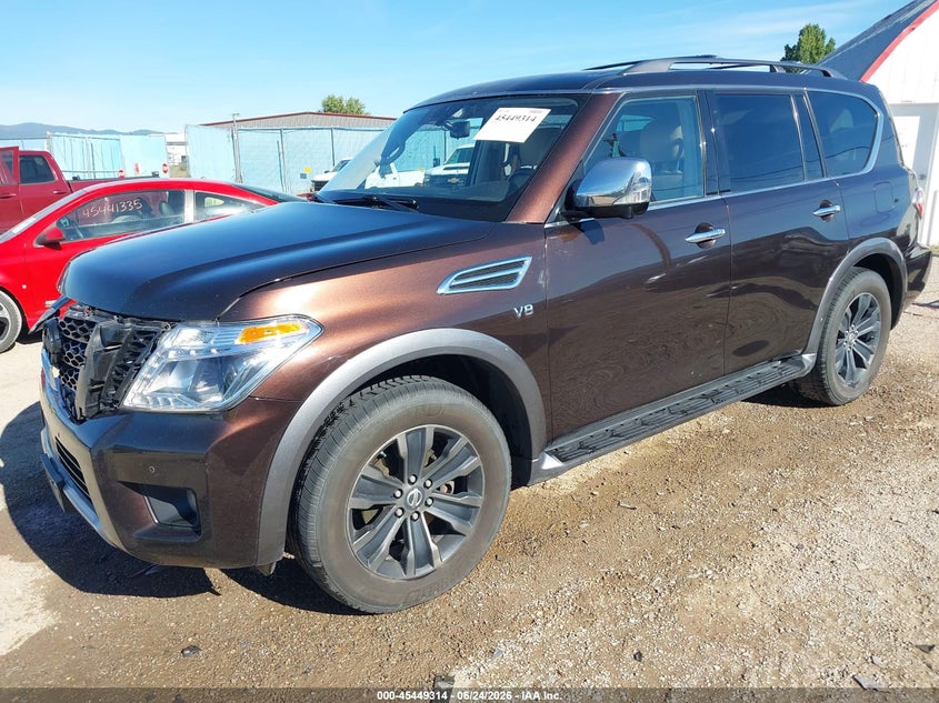 2018 Nissan Armada VIN JN8AY2NE1J9732555 IAAI salvage auction — FRONT END, Salvage Title, sold $7,800 on 2026-08-21 (photo 2)
