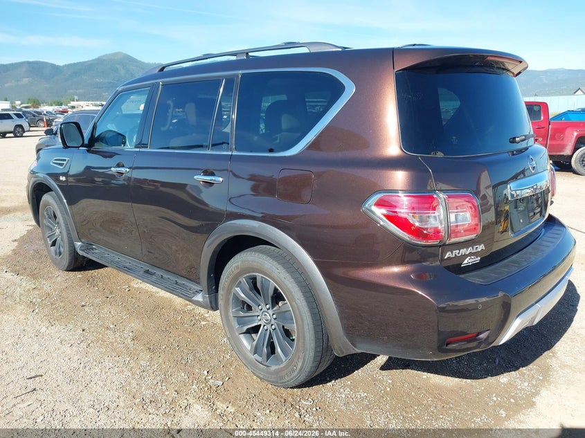 2018 Nissan Armada VIN JN8AY2NE1J9732555 IAAI salvage auction — FRONT END, Salvage Title, sold $7,800 on 2026-08-21 (photo 3)