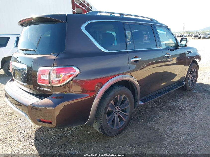 2018 Nissan Armada VIN JN8AY2NE1J9732555 IAAI salvage auction — FRONT END, Salvage Title, sold $7,800 on 2026-08-21 (photo 4)