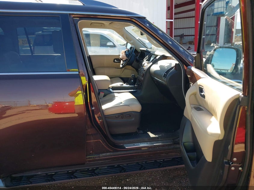 2018 Nissan Armada VIN JN8AY2NE1J9732555 IAAI salvage auction — FRONT END, Salvage Title, sold $7,800 on 2026-08-21 (photo 5)