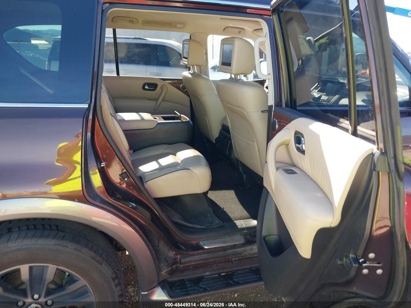 2018 Nissan Armada VIN JN8AY2NE1J9732555 IAAI salvage auction — FRONT END, Salvage Title, sold $7,800 on 2026-08-21 (photo 8)