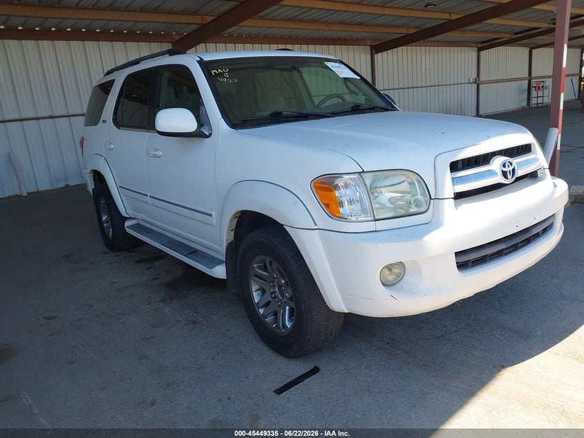 2005 Toyota Sequoia VIN 5TDZT34A75S247345 IAAI salvage auction — LEFT REAR, Salvage (California), sold $1,100 on 2026-07-30 (photo 1)