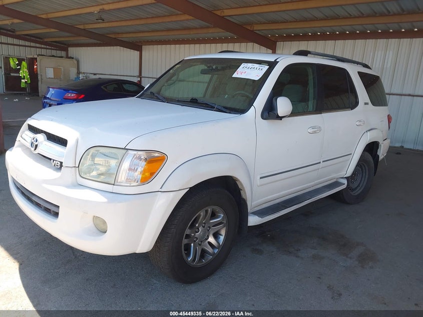 2005 Toyota Sequoia VIN 5TDZT34A75S247345 IAAI salvage auction — LEFT REAR, Salvage (California), sold $1,100 on 2026-07-30 (photo 2)