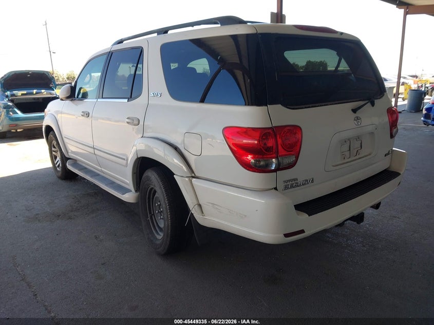 2005 Toyota Sequoia VIN 5TDZT34A75S247345 IAAI salvage auction — LEFT REAR, Salvage (California), sold $1,100 on 2026-07-30 (photo 3)
