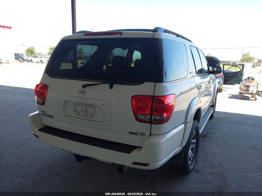 2005 Toyota Sequoia VIN 5TDZT34A75S247345 IAAI salvage auction — LEFT REAR, Salvage (California), sold $1,100 on 2026-07-30 (photo 4)