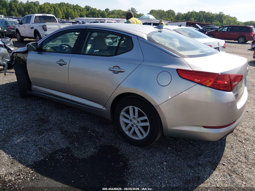 2013 Kia Optima VIN KNAGM4A73D5372928 IAAI salvage auction — NORMAL WEAR, Clear (Maryland), sold $650 on 2026-07-13 (photo 3)