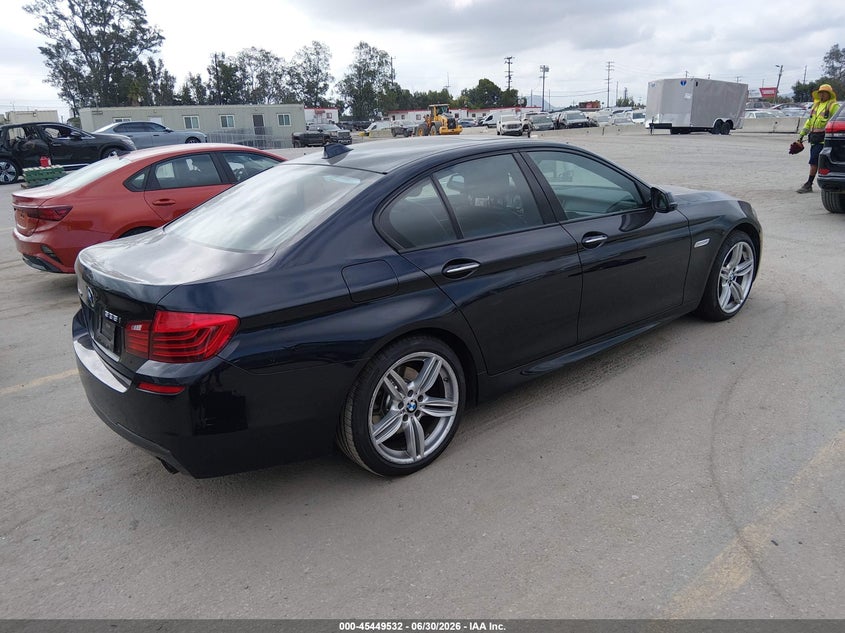2016 BMW 5er VIN WBA5B3C53GG253904 IAAI salvage auction — LEFT FRONT, Salvage Title, sold $7,550 on 2026-08-12 (photo 4)