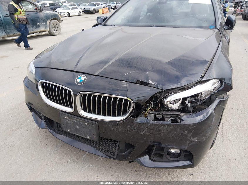 2016 BMW 5er VIN WBA5B3C53GG253904 IAAI salvage auction — LEFT FRONT, Salvage Title, sold $7,550 on 2026-08-12 (photo 6)
