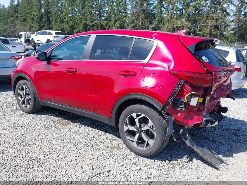 2020 Kia Sportage VIN KNDPMCAC8L7742607 IAAI salvage auction — REAR END, Bill Of Sale (Washington), sold $2,900 on 2026-07-29 (photo 3)