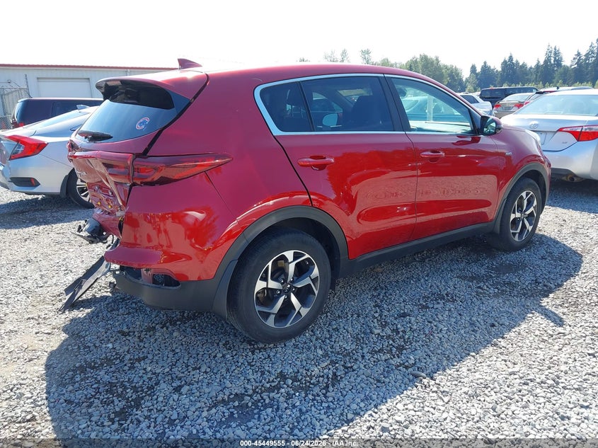 2020 Kia Sportage VIN KNDPMCAC8L7742607 IAAI salvage auction — REAR END, Bill Of Sale (Washington), sold $2,900 on 2026-07-29 (photo 4)