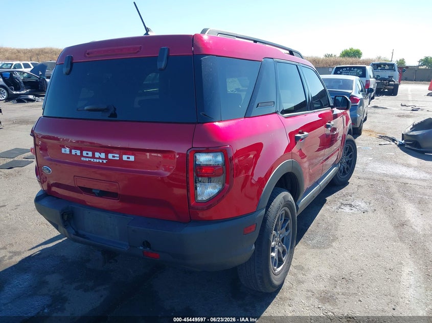 2021 Ford Bronco sport VIN 3FMCR9B66MRA95464 IAAI salvage auction — SIDE, Salvage (California), sold $6,100 on 2026-07-10 (photo 4)