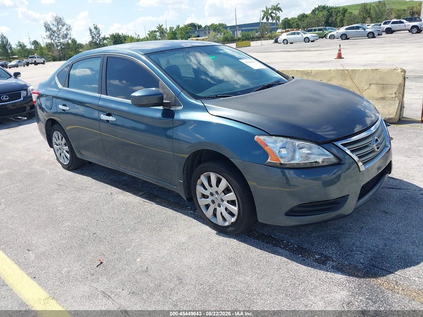 2015 Nissan Sentra VIN 3N1AB7AP2FY340657 IAAI salvage auction — NORMAL WEAR, Salvage (Florida), sold $850 on 2026-07-21 (photo 1)