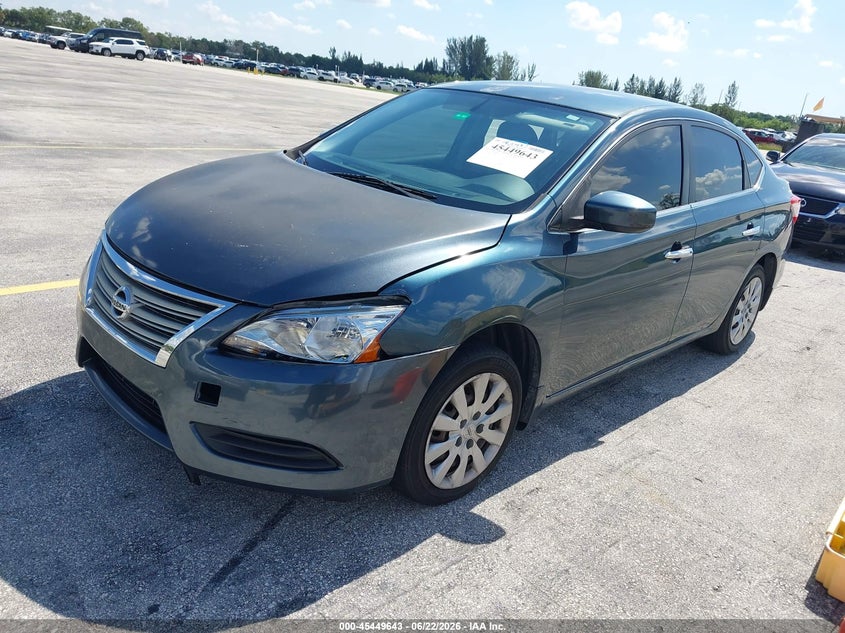 2015 Nissan Sentra VIN 3N1AB7AP2FY340657 IAAI salvage auction — NORMAL WEAR, Salvage (Florida), sold $850 on 2026-07-21 (photo 2)