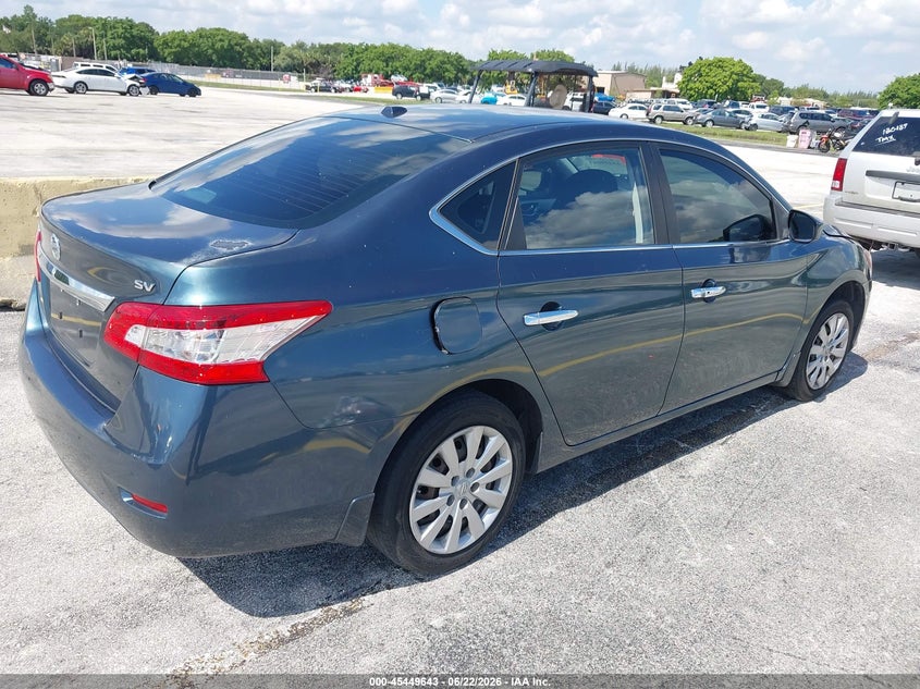 2015 Nissan Sentra VIN 3N1AB7AP2FY340657 IAAI salvage auction — NORMAL WEAR, Salvage (Florida), sold $850 on 2026-07-21 (photo 4)