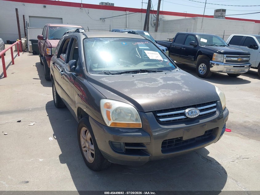 2006 Kia Sportage VIN KNDJF723967141488 IAAI salvage auction — NORMAL WEAR, Original (Texas), sold $450 on 2026-07-29 (photo 1)