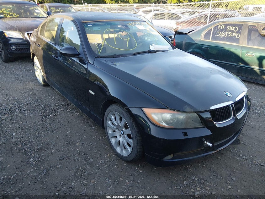 2007 BMW 3 series VIN WBAVC93517KZ70234 IAAI salvage auction — FRONT & REAR, Bill Of Sale (New York), sold $450 on 2026-07-14 (photo 1)