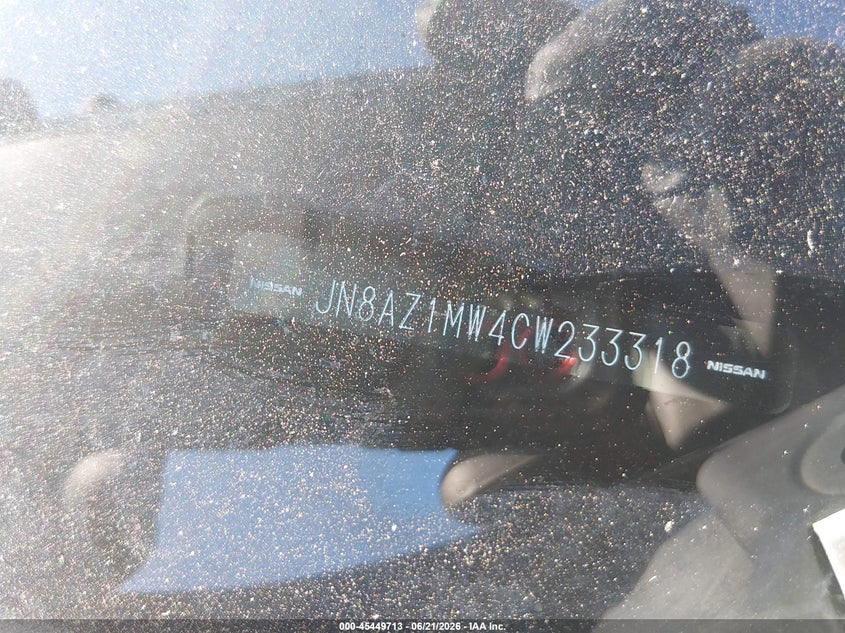 2012 Nissan Murano VIN JN8AZ1MW4CW233318 IAAI salvage auction — FRONT END, Bill Of Sale (New York), sold $450 on 2026-07-07 (photo 9)
