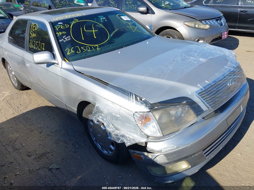 1999 Lexus Ls 400 VIN JT8BH28F0X0162922 IAAI salvage auction — FRONT & REAR, Bill Of Sale (New York), sold $450 on 2026-07-14 (photo 1)