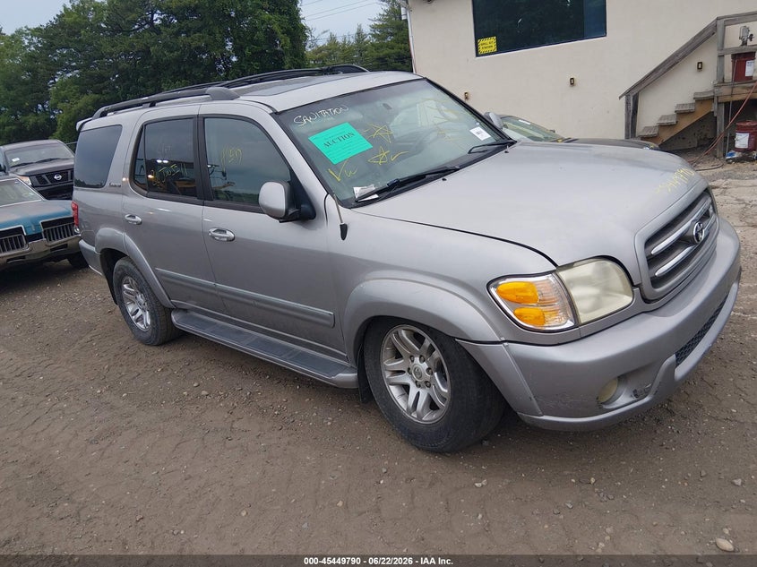 2003 Toyota Sequoia VIN 5TDBT48A53S154953 IAAI salvage auction — REAR END, Bill Of Sale (New York), sold $450 on 2026-07-07 (photo 1)
