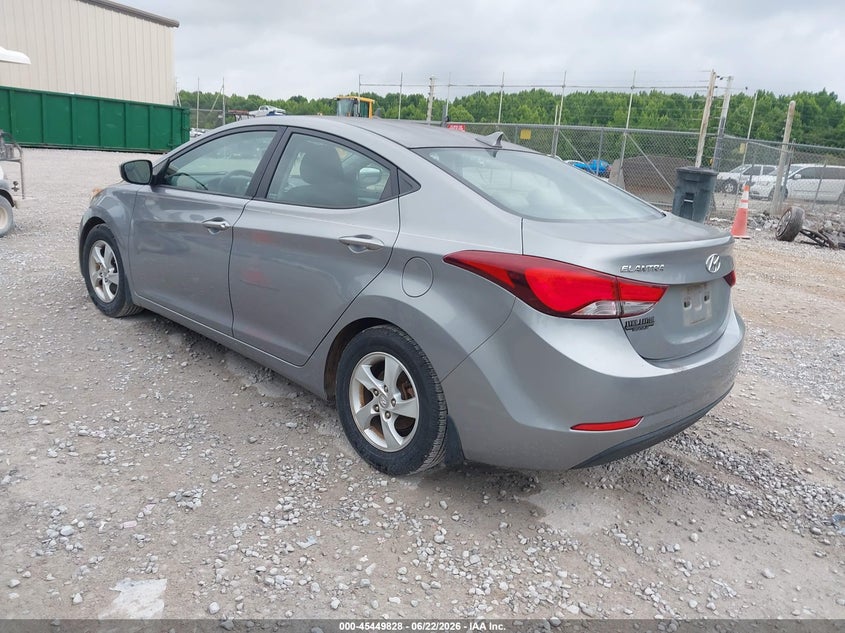 2015 Hyundai Elantra VIN KMHDH4AE0FU359146 IAAI salvage auction — NORMAL WEAR, Clear (Alabama), sold $1,725 on 2026-07-13 (photo 3)