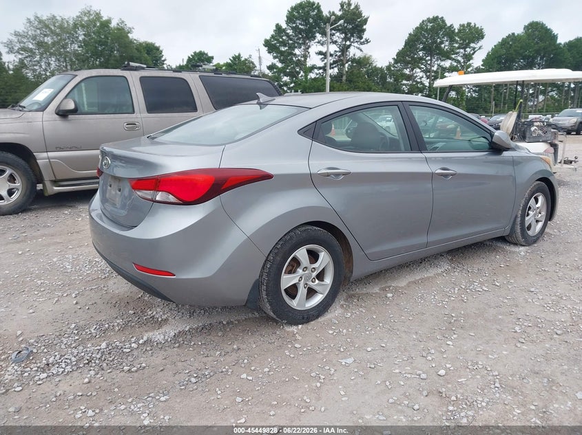 2015 Hyundai Elantra VIN KMHDH4AE0FU359146 IAAI salvage auction — NORMAL WEAR, Clear (Alabama), sold $1,725 on 2026-07-13 (photo 4)