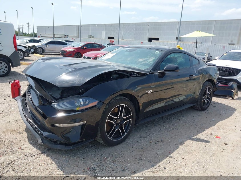 2022 Ford Mustang VIN 1FA6P8CF5N5133292 IAAI salvage auction — FRONT & REAR, Original (Texas), sold $7,800 on 2026-08-21 (photo 2)