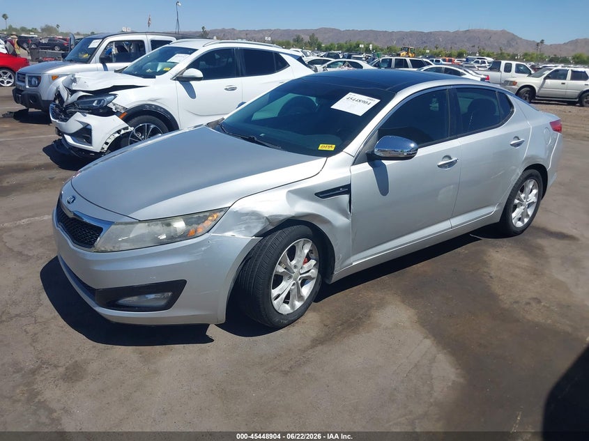 2013 Kia Optima VIN 5XXGN4A74DG151558 IAAI salvage auction — LEFT FRONT, Salvage (Arizona), sold $1,100 on 2026-07-15 (photo 2)