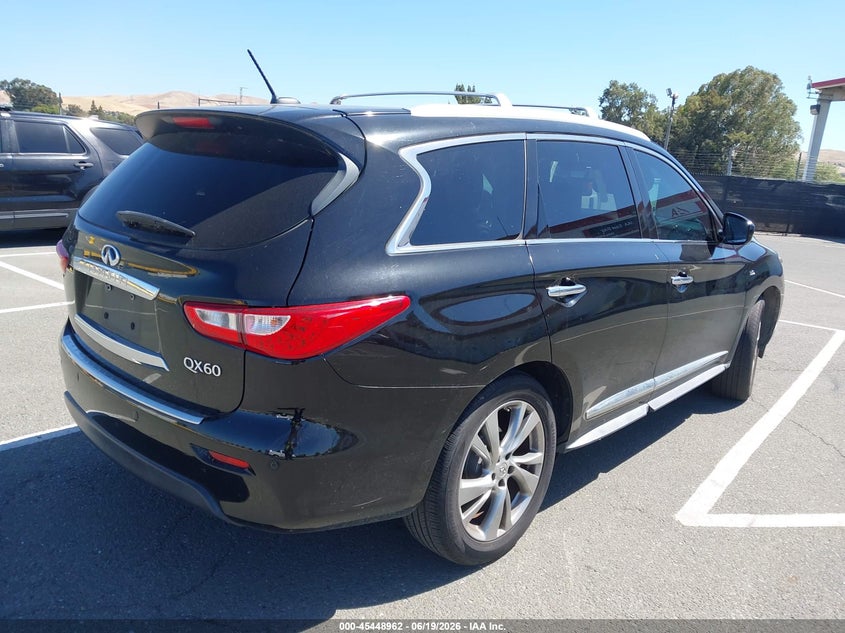 2014 Infiniti Qx60 VIN 5N1AL0MNXEC551653 IAAI salvage auction — UNKNOWN, Clear - Dealer Only (California), sold $1,000 on 2026-07-09 (photo 4)