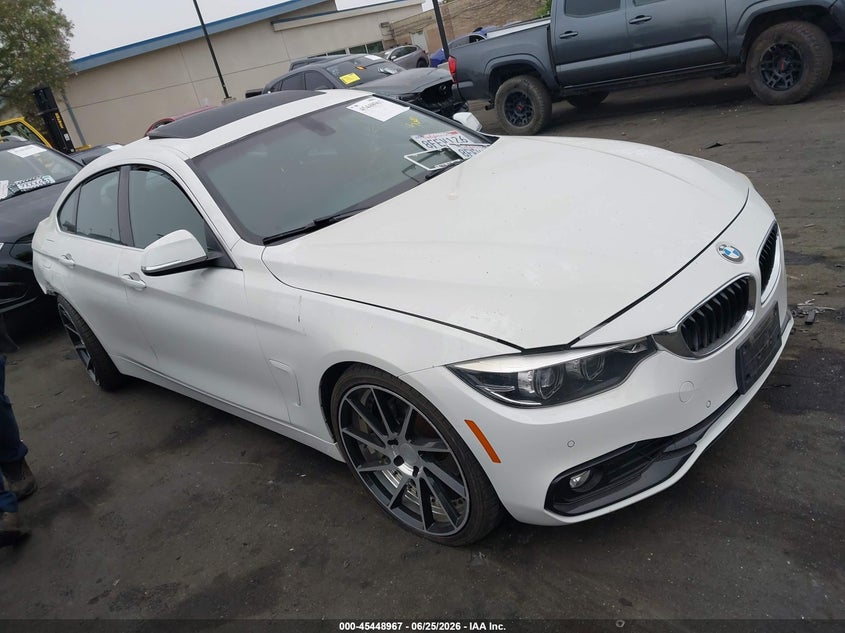2019 BMW 4er VIN WBA4J1C55KBM14942 IAAI salvage auction — REAR END, Salvage Title, sold $3,650 on 2026-07-17 (photo 1)