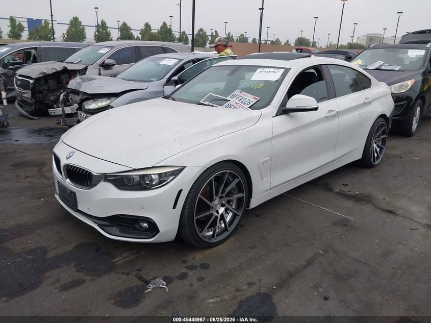 2019 BMW 4er VIN WBA4J1C55KBM14942 IAAI salvage auction — REAR END, Salvage Title, sold $3,650 on 2026-07-17 (photo 2)