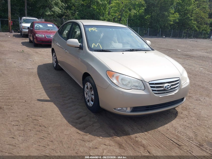 2010 Hyundai Elantra VIN KMHDU4AD5AU975680 IAAI salvage auction — NORMAL WEAR, Clear (Maryland), sold $300 on 2026-07-29 (photo 1)