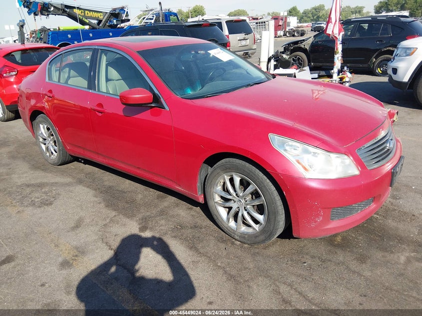 2009 Infiniti G37 VIN JNKCV61F59M353956 IAAI salvage auction — LEFT FRONT, Salvage (Utah), sold $350 on 2026-07-30 (photo 1)