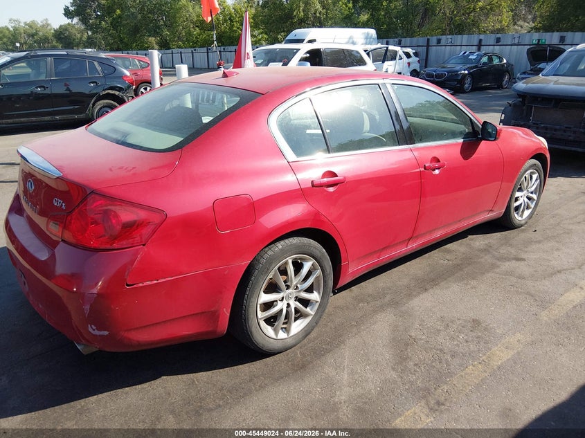 2009 Infiniti G37 VIN JNKCV61F59M353956 IAAI salvage auction — LEFT FRONT, Salvage (Utah), sold $350 on 2026-07-30 (photo 4)