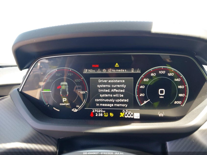 2024 Audi E-tron gt VIN WAUEJBFW2R7002117 IAAI salvage auction — FRONT END, Salvage (California), sold $22,925 on 2026-09-22 (photo 7)