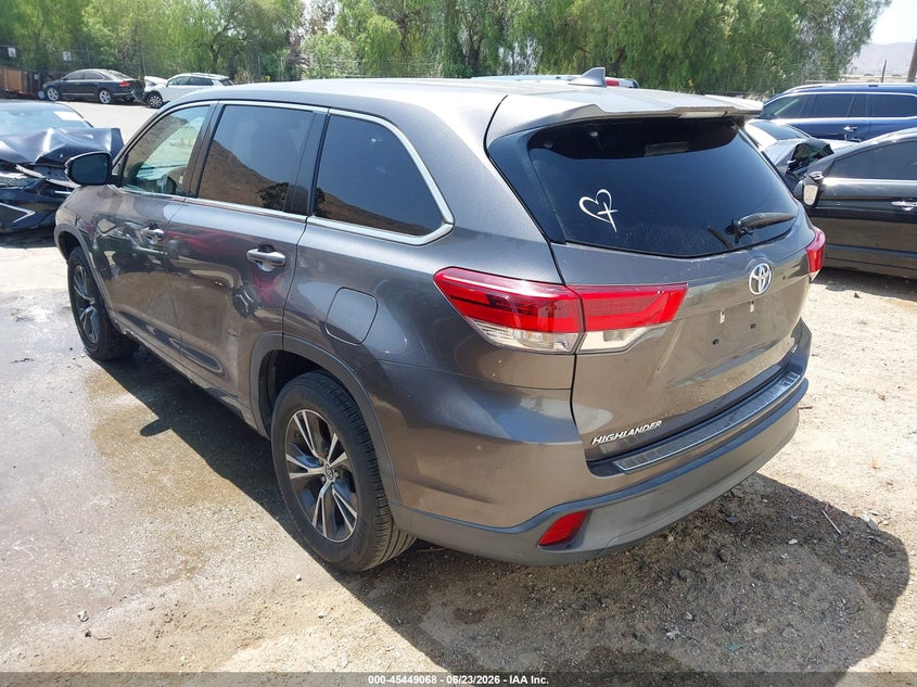 2018 Toyota Highlander VIN 5TDZZRFH7JS251742 IAAI salvage auction — FRONT END, Salvage (California), sold $6,750 on 2026-07-06 (photo 3)