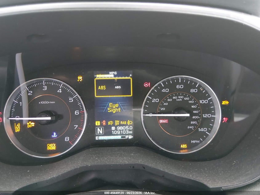 2023 Subaru Xv VIN JF2GTHNC9PH238885 IAAI salvage auction — FRONT & REAR, Salvage (California), sold $500 on 2026-07-30 (photo 7)