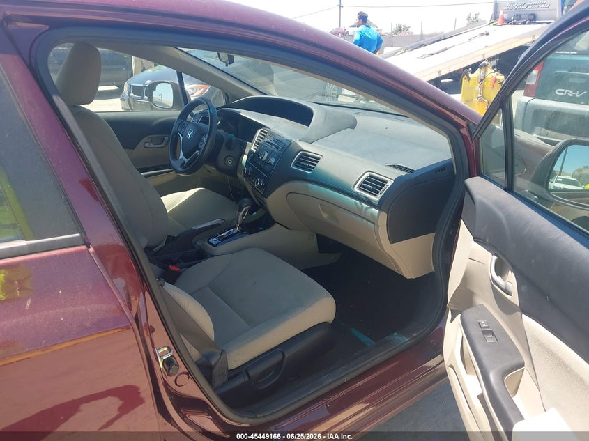2013 Honda Civic VIN 19XFB2F56DE290776 IAAI salvage auction — NORMAL WEAR, Clear - Dealer Only (California), sold $2,250 on 2026-07-09 (photo 5)