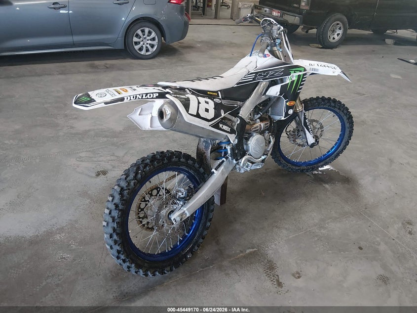 2022 Yamaha Yz VIN JYACG40C2NA025800 IAAI salvage auction — ALL OVER, Salvage (Idaho), sold $2,500 on 2026-07-28 (photo 4)