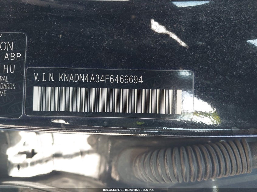 2015 Kia Rio VIN KNADN4A34F6469694 IAAI salvage auction — FRONT END, Clear (Wisconsin), sold $775 on 2026-07-28 (photo 9)