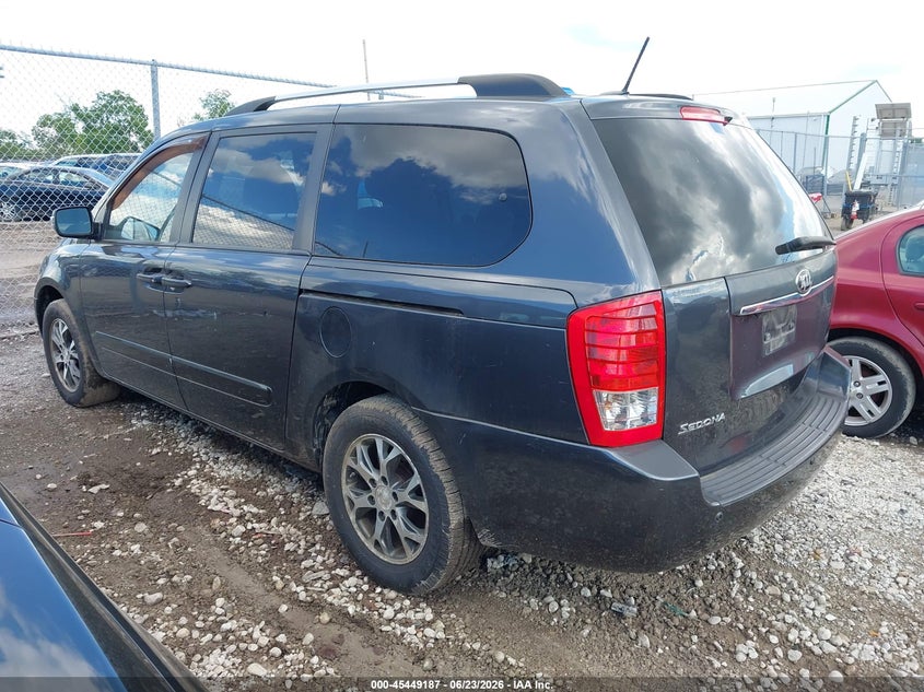 2014 Kia SEDONA VIN KNDMG4C70E6553765 IAAI salvage auction — NORMAL WEAR, Salvage Title, sold $575 on 2026-08-23 (photo 3)
