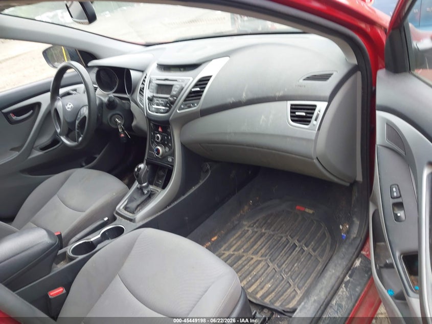 2016 Hyundai Elantra VIN KMHDH4AE4GU606959 IAAI salvage auction — NORMAL WEAR, Clear (Massachusetts), sold $600 on 2026-07-14 (photo 5)