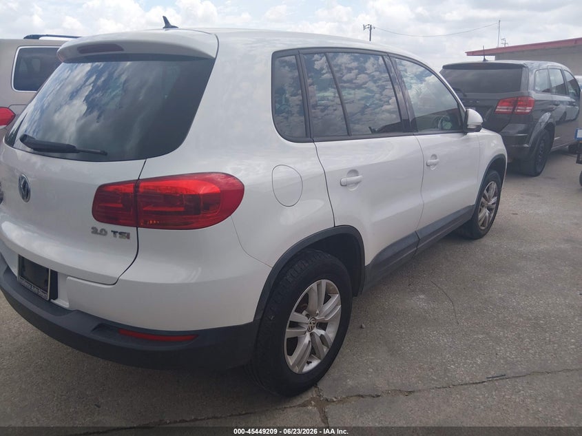 2013 Volkswagen Tiguan VIN WVGAV7AX1DW527604 IAAI salvage auction — NORMAL WEAR, Original (Texas), sold $500 on 2026-07-27 (photo 4)