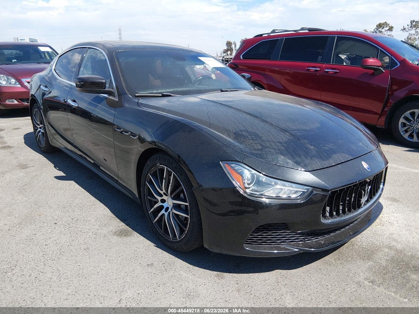 2014 Maserati Ghibli VIN ZAM57XSA9E1111370 IAAI salvage auction — LEFT FRONT, Salvage Title, sold $2,650 on 2026-07-29 (photo 1)