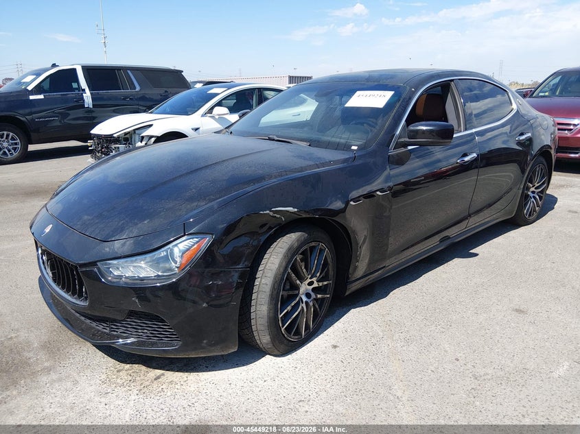 2014 Maserati Ghibli VIN ZAM57XSA9E1111370 IAAI salvage auction — LEFT FRONT, Salvage Title, sold $2,650 on 2026-07-29 (photo 2)