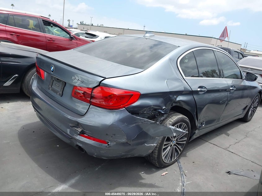 2018 BMW 5er VIN WBAJA5C59JWA57091 IAAI salvage auction — REAR END, Salvage Certificate (California), sold $6,400 on 2026-07-22 (photo 4)