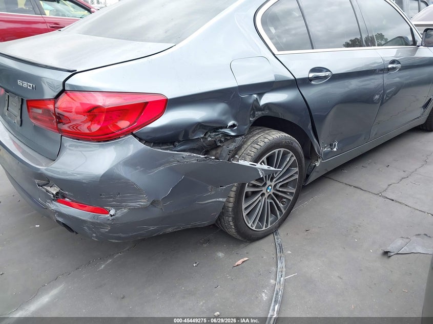 2018 BMW 5er VIN WBAJA5C59JWA57091 IAAI salvage auction — REAR END, Salvage Certificate (California), sold $6,400 on 2026-07-22 (photo 6)